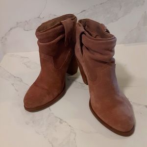 Jessica Simpson Brown Suede Heel Boots Size 8.5